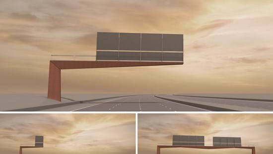 Sleek, innovative and reduced carbon design tops National Highways gantry competition