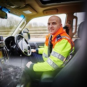 traffic officer in vehicle