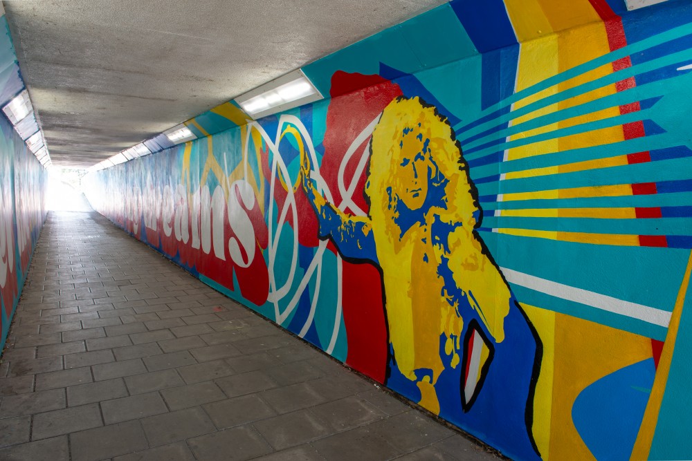 New lighting, accessibility improvements and community artwork have transformed the Route 5 underpass at Sandwell.