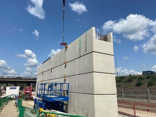 Using pre-cast concrete blocks is safer, quicker and takes less time to build.