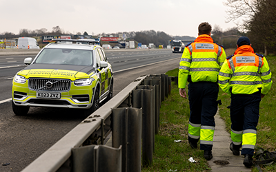 Traffic officers dealing with an incident