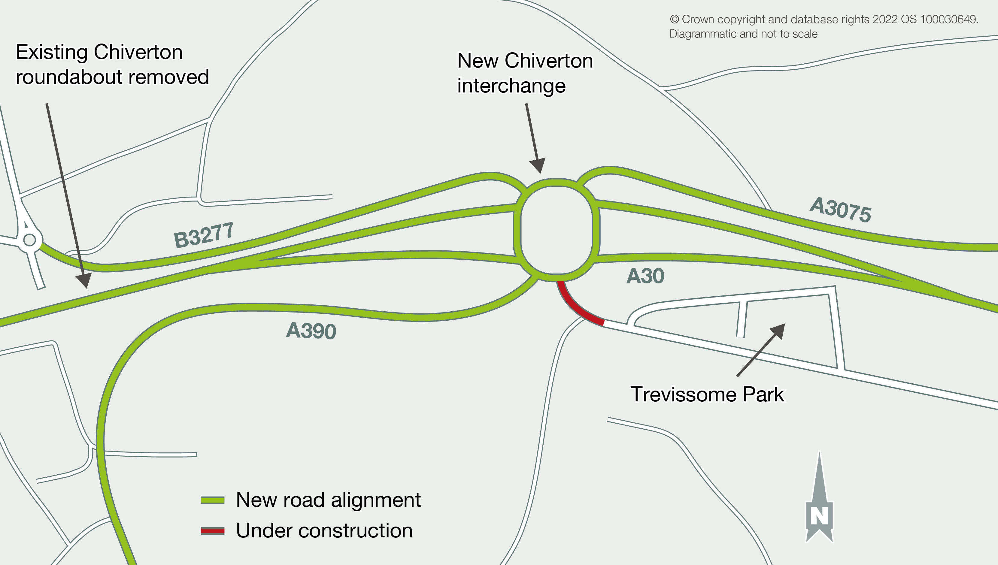 New Chiverton layout map