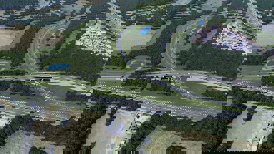 M25 junction 28 visualisation - A12 exit
