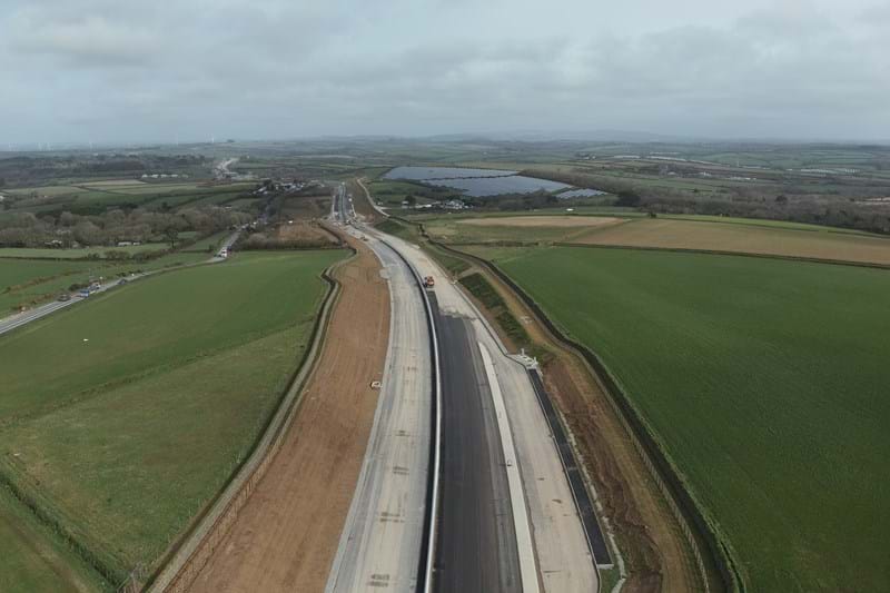 Dual carriageway east of Chybucca, nearing completion