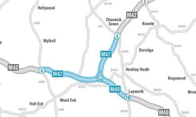 M40 M42 interchange map