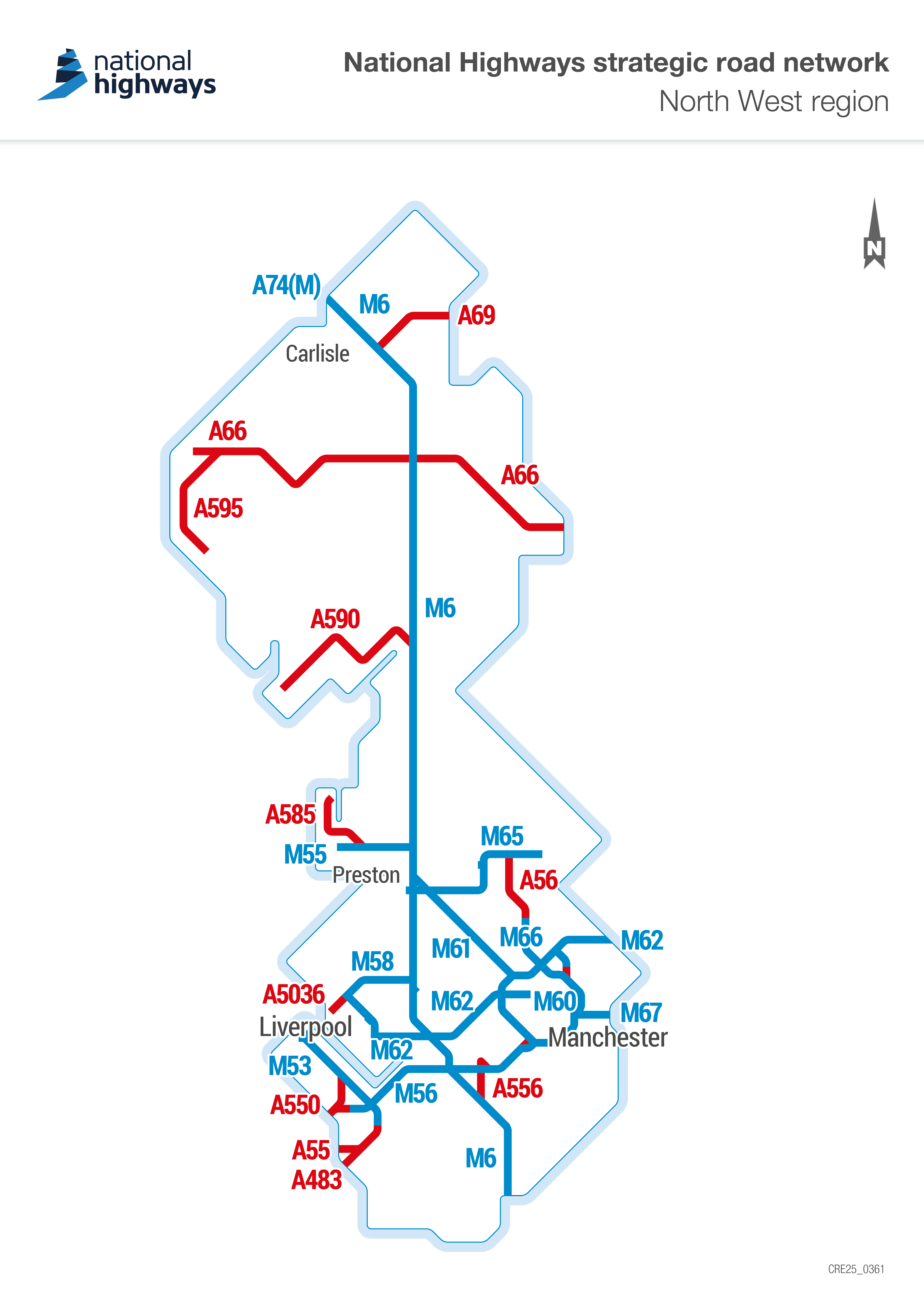 North West region map