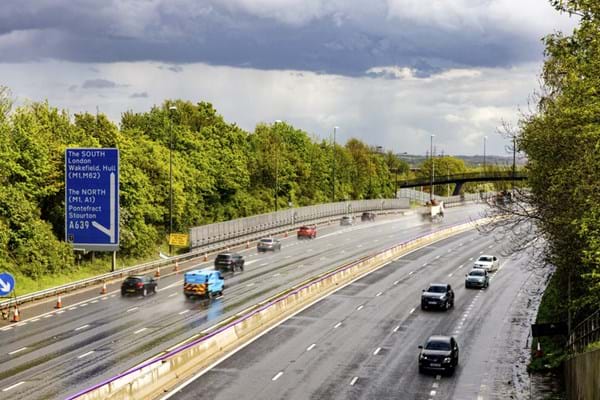 Barrier and lighting improvements for M1 and M621 in West Yorkshire