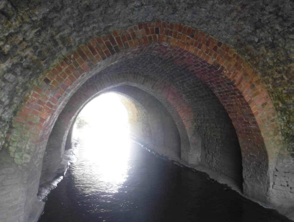 The view looking south through the structure