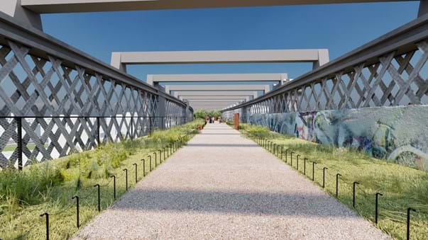 Artist impression of how Castlefield viaduct could look