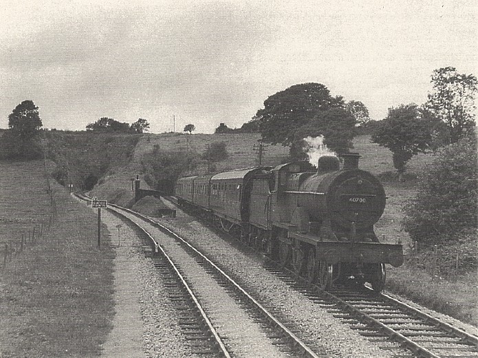 Train using the line in August 1960