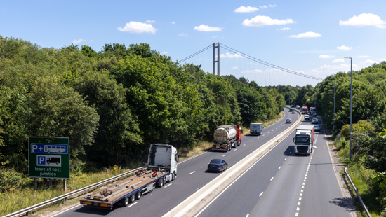 Overnight improvement scheme begins on A63 near Humber Bridge