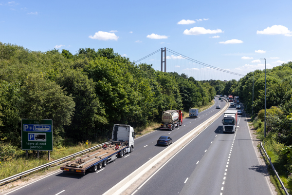 Overnight improvement scheme begins on A63 near Humber Bridge