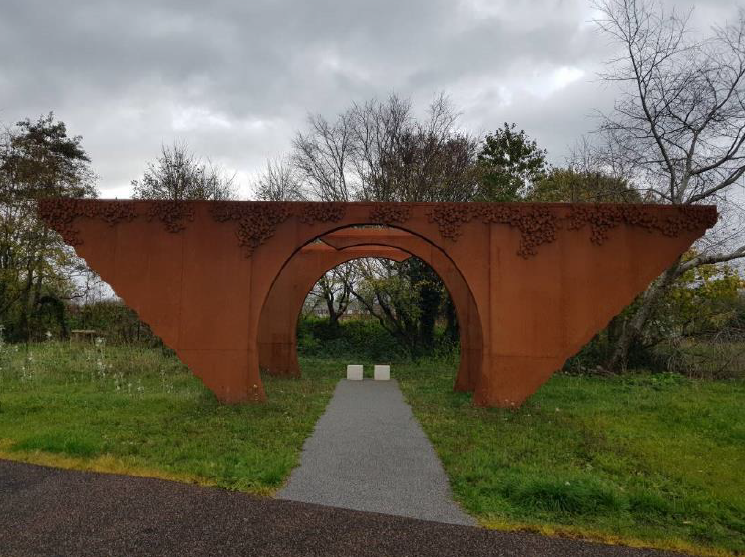 Clifton Hall tunnel memorial at south west of tunnel's now buried portal