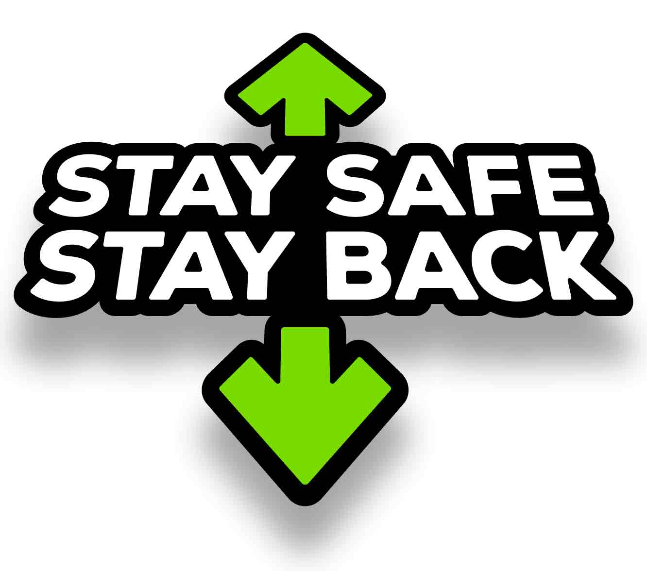 Stay safe stay back ident