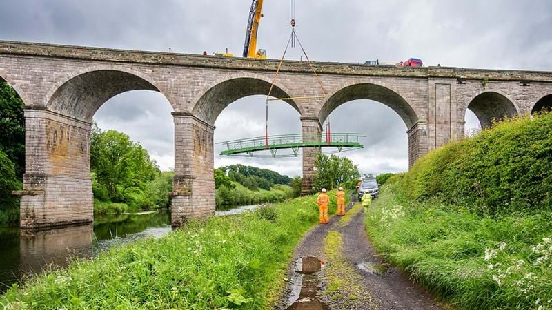 Rare Victorian footbridge reinstalled after extensive renovation