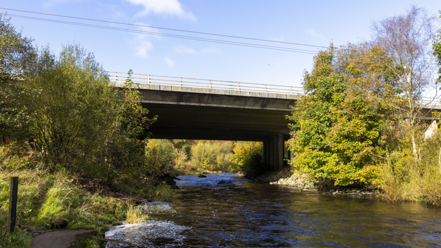 Jeffrey’s crosses the River Lune close to the West Coast Main Line.