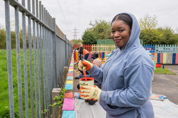 Local pre-school gets facelift thanks to volunteers from A52 improvements team