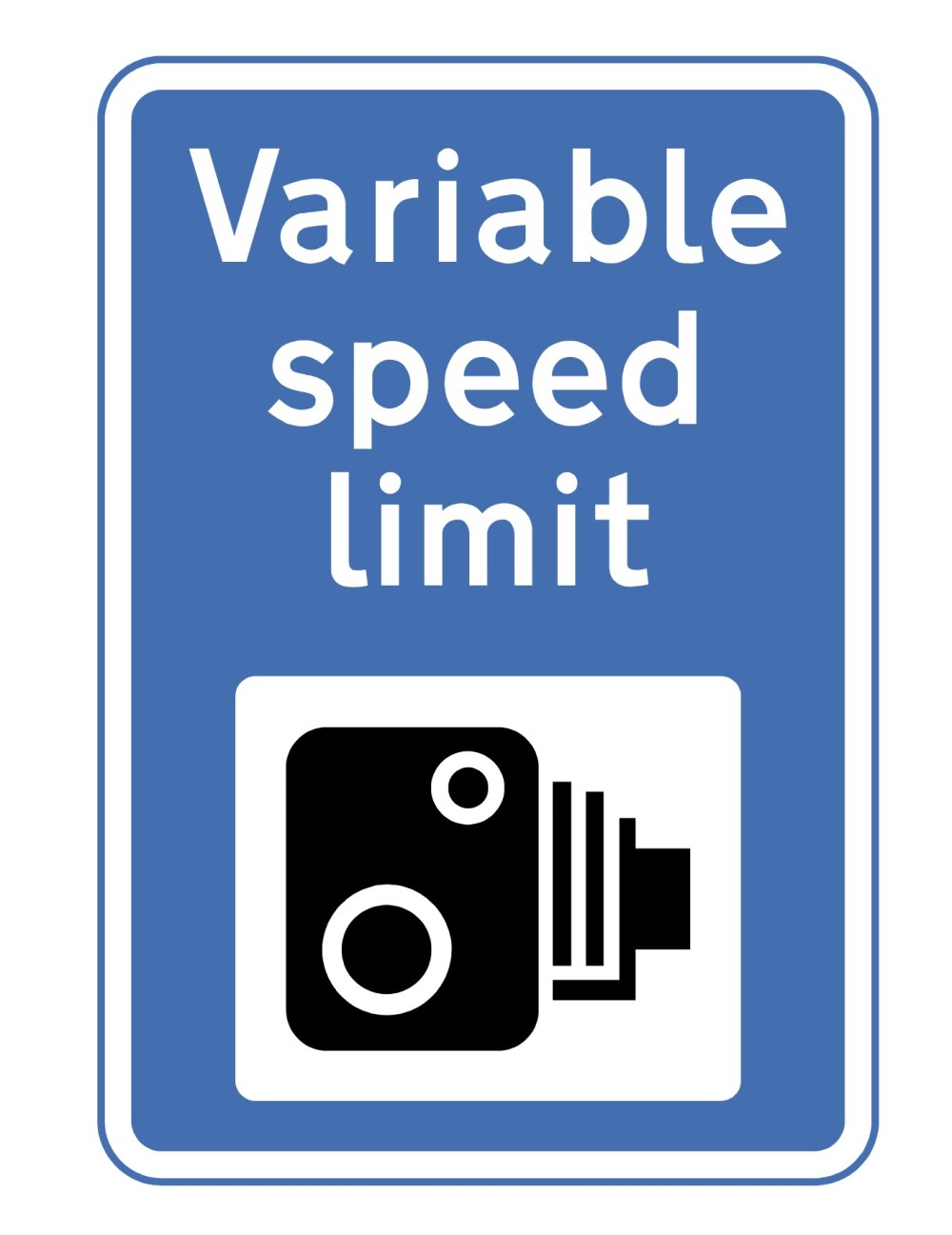 Variable speed limit sign