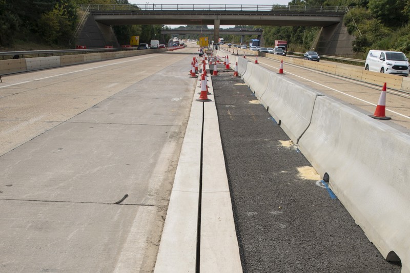 The new, linear drainage channel, improving water management