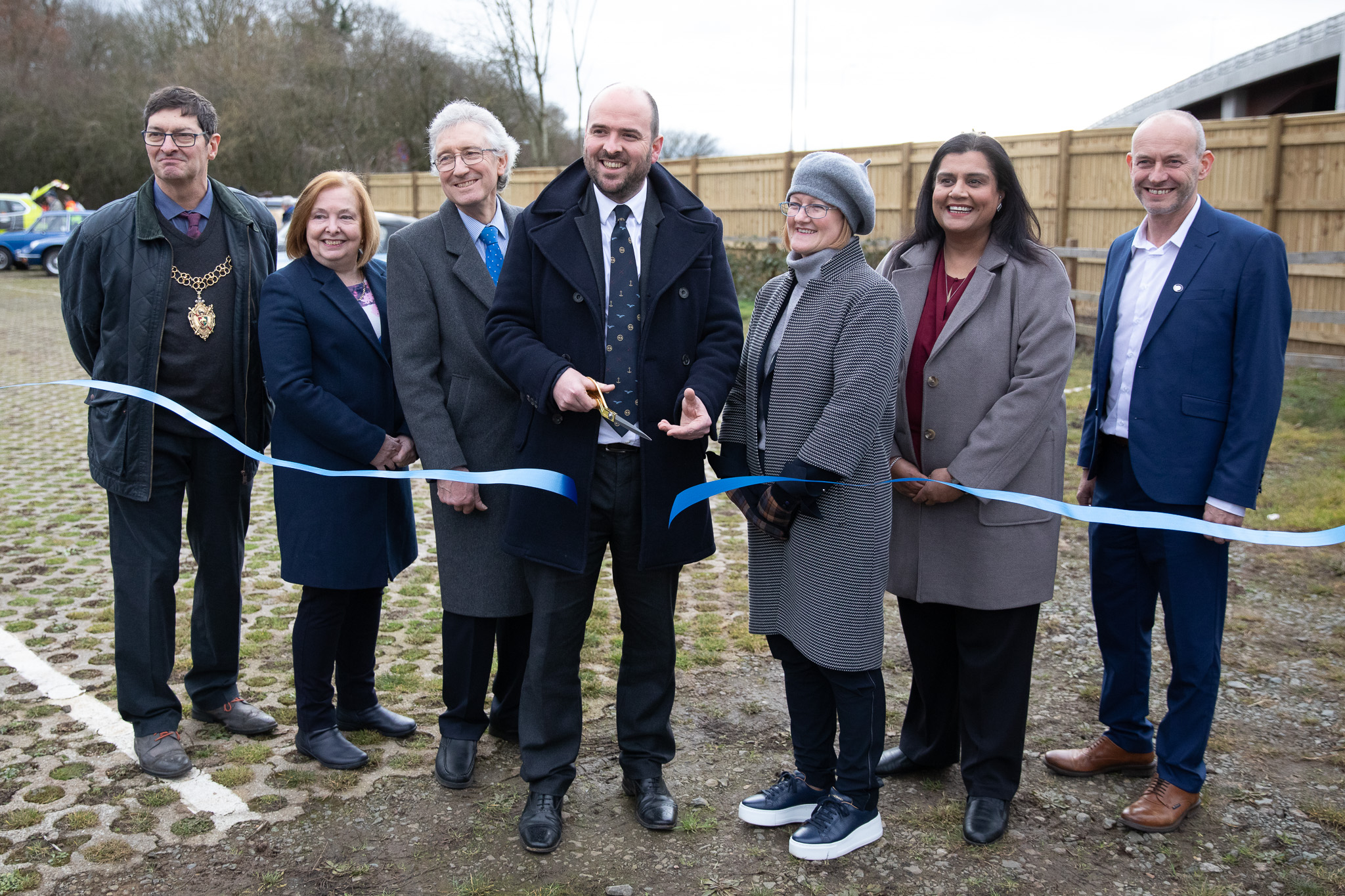 Richard Holden MP officially opening the flyover