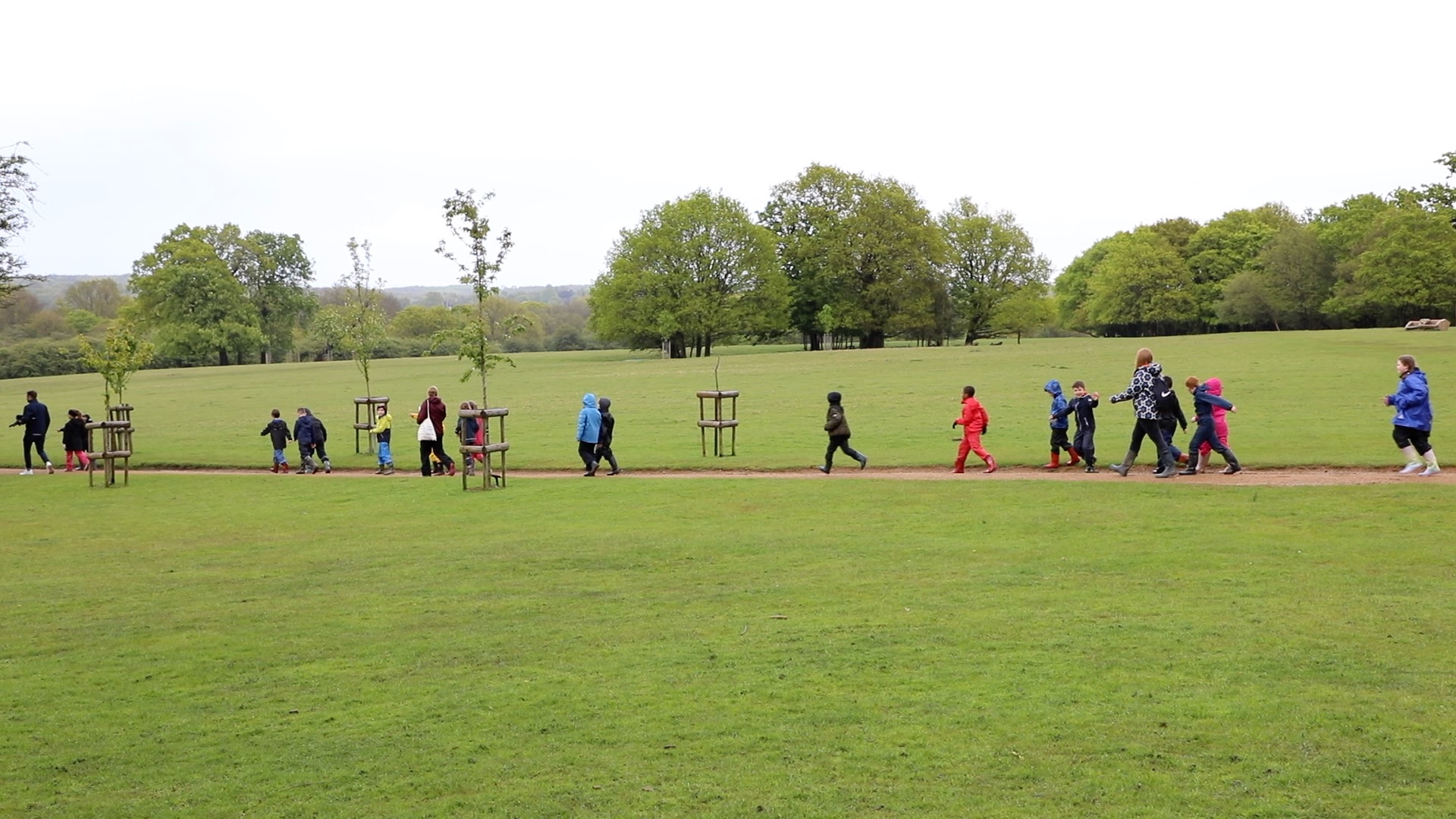 Children from Drapers' Maylands Primary School taking part in the heritage trail at Dagnam Park