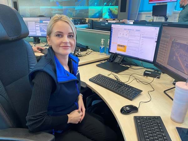 Megan Cartwright will be working on Christmas Day at the National Traffic Operations Centre in Birmingham.