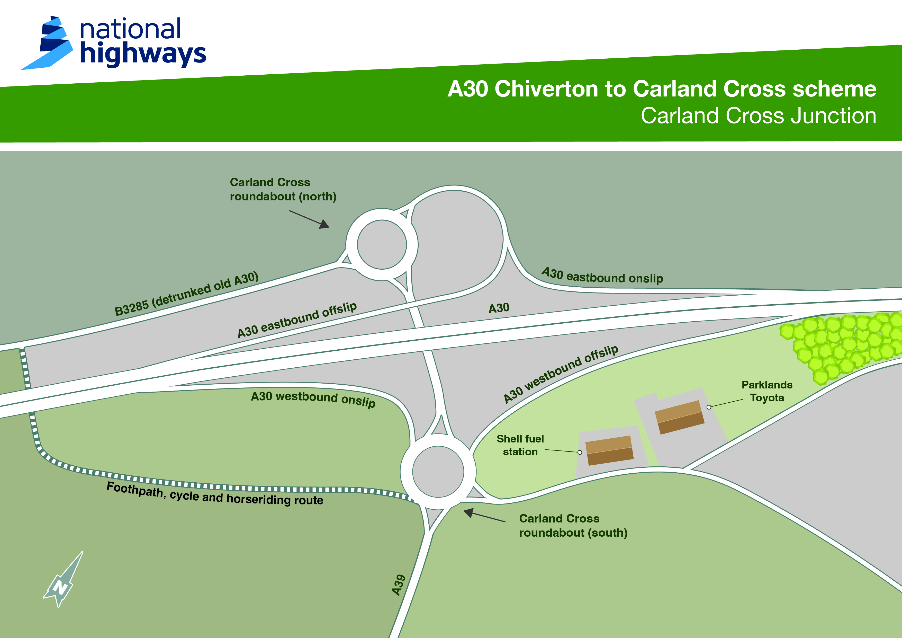 Carland Cross junction