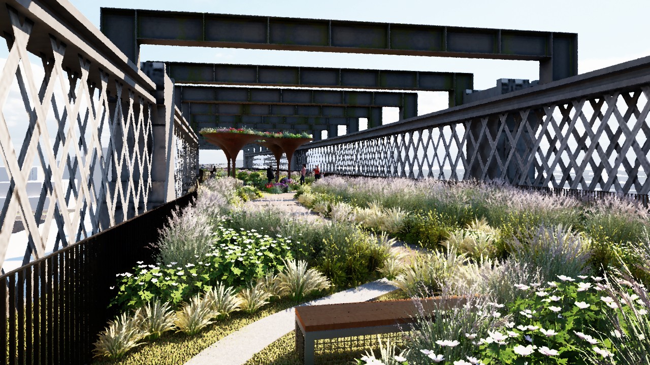Funders are being urged to 'green the gap' and provide the vital support to create the new gardens on Phase 2 ©Twelve Architects