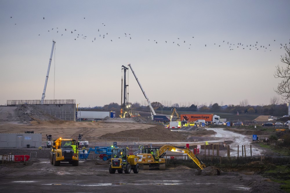 One of our Black Cat construction sites at dusk
