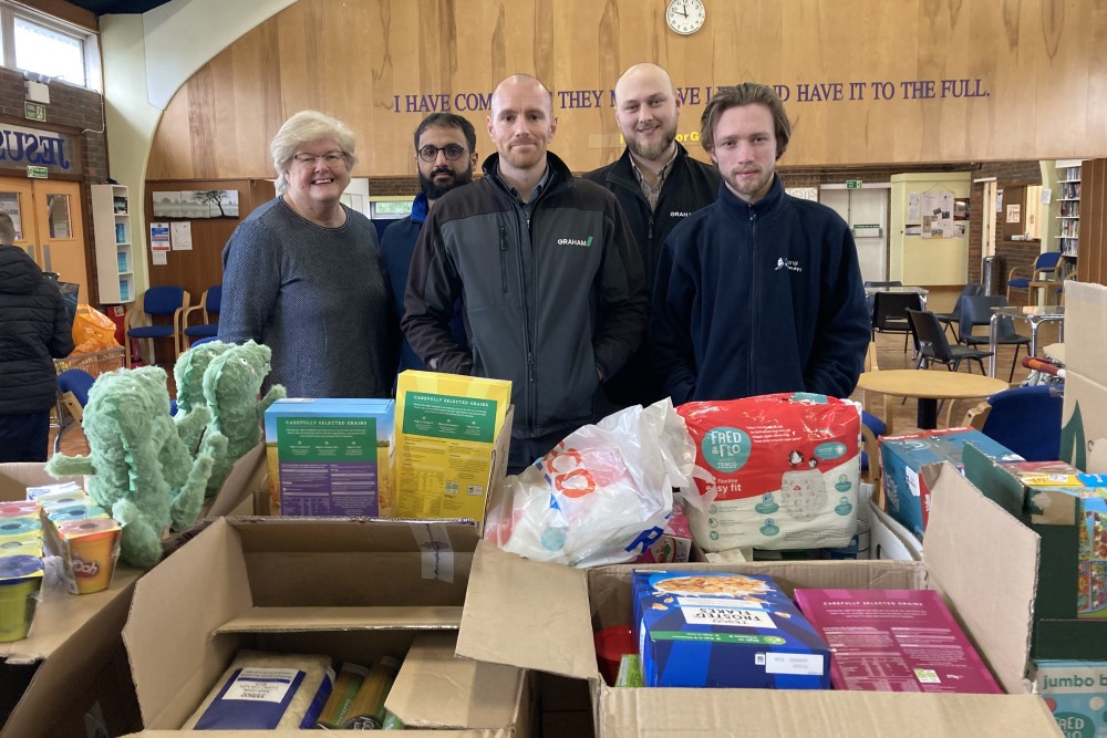 Members of our team at Trussell trust's Brentwood foodbank