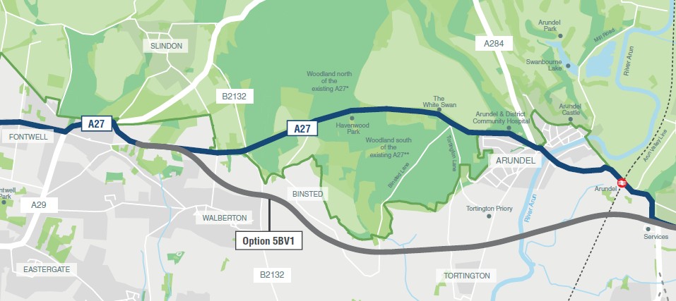 Arundel preferred route map