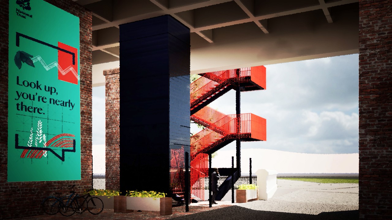 A second entry and exit point will also be added to the west side of Mancunian Way via a lift and stairway, turning it into a through route for the very first-time ©Twelve Architects