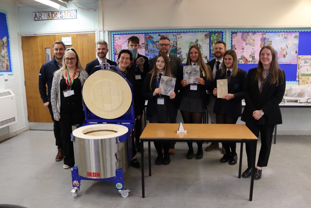 We used our Social Value Fund to help helped fund a pottery kiln for Hawthorns School to support GCSE Art and 3D Design students.