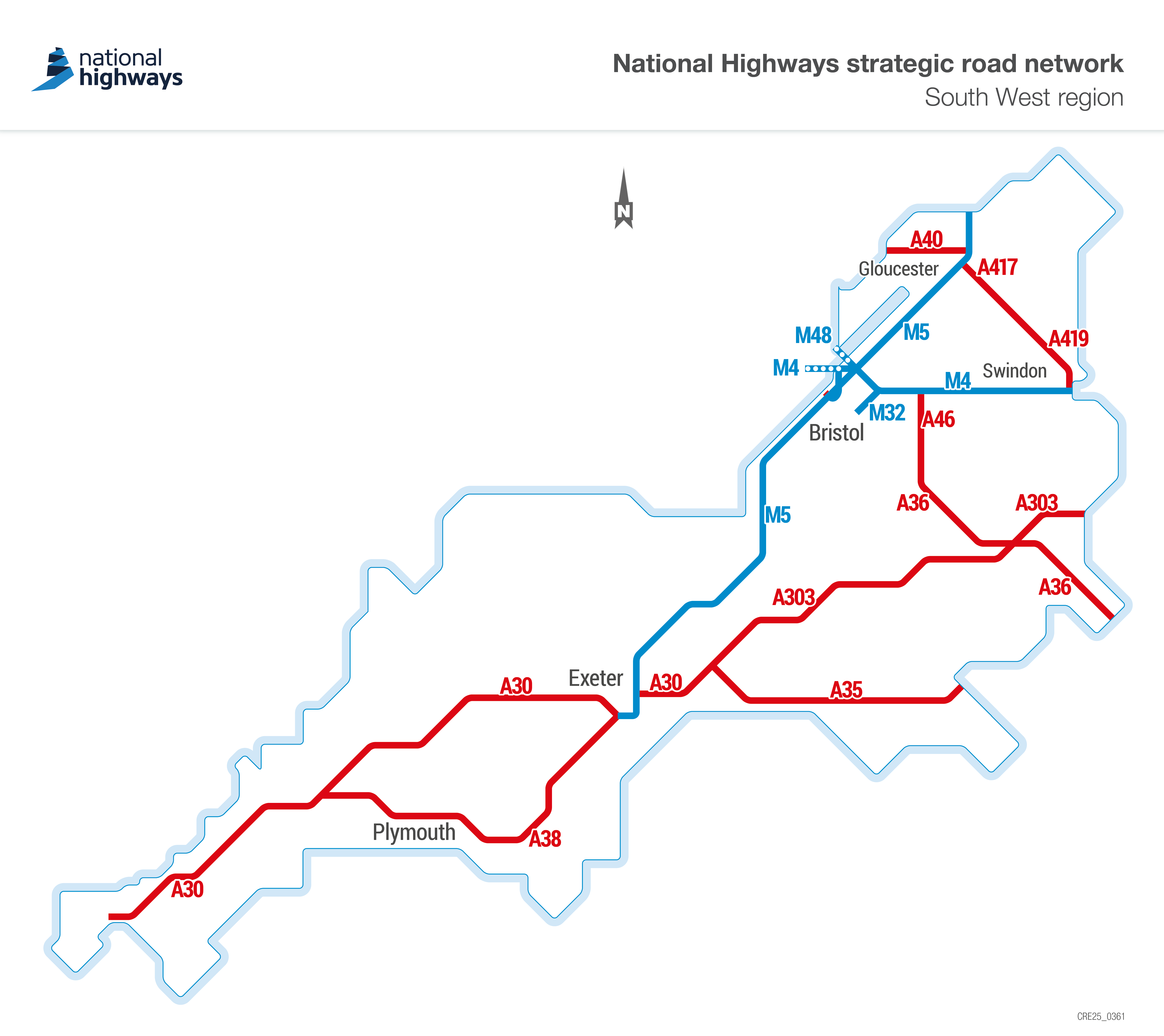South West region map