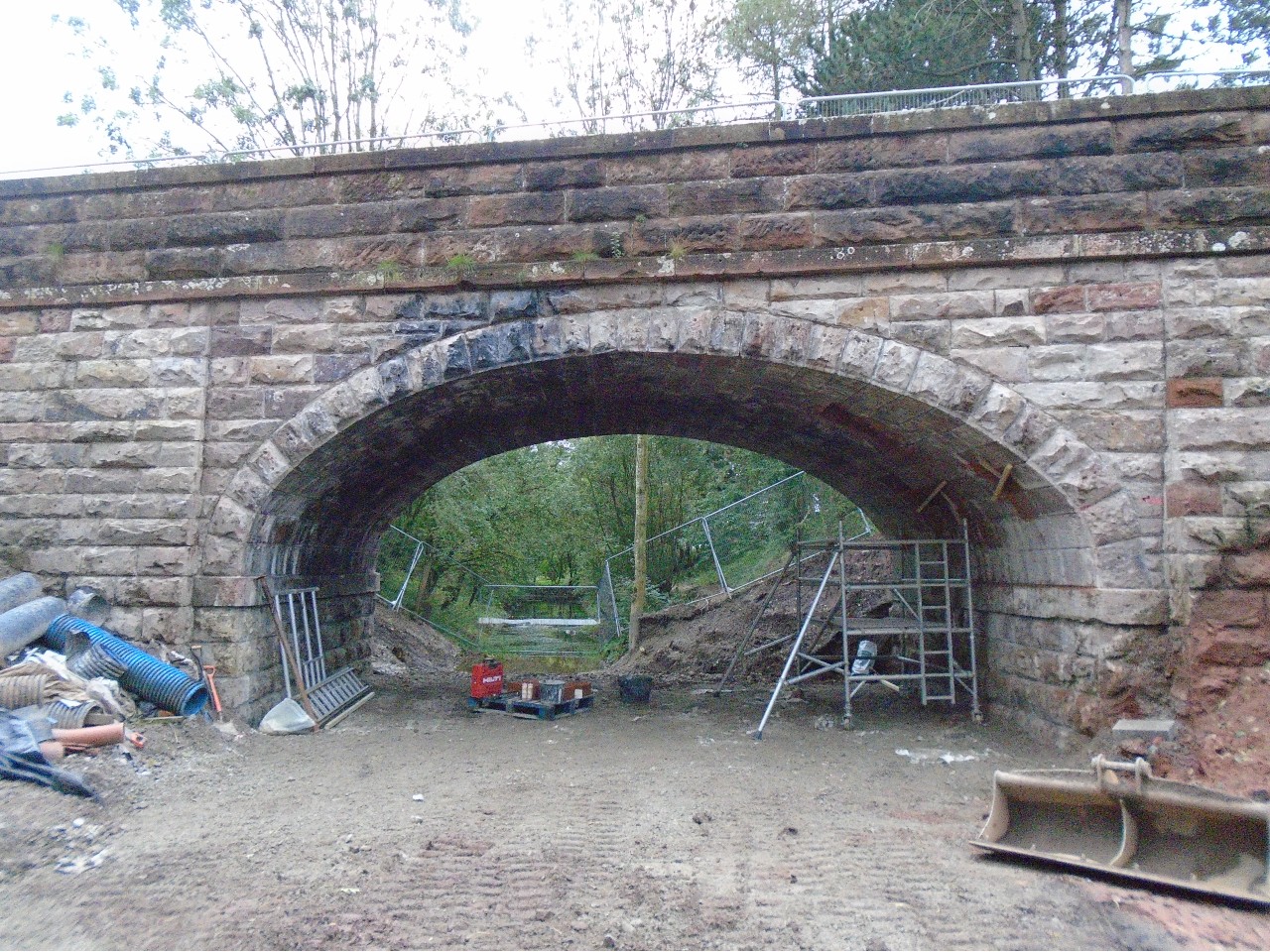 Bridge after removal of infill beneath the arch