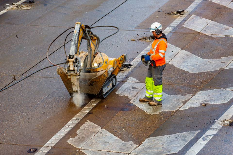 Concrete road repairs